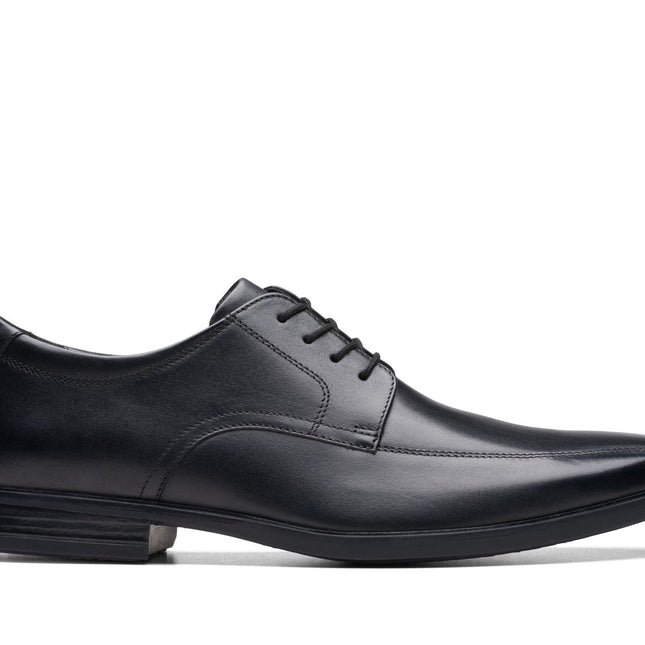 Clarks Howard Over Black Leather - Standard Width