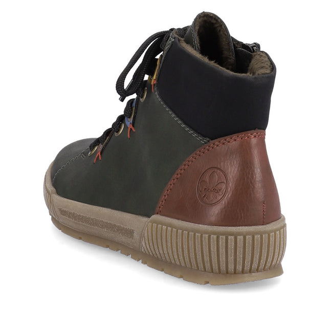 Rieker N0711-54 Green Womens Ankle Boot