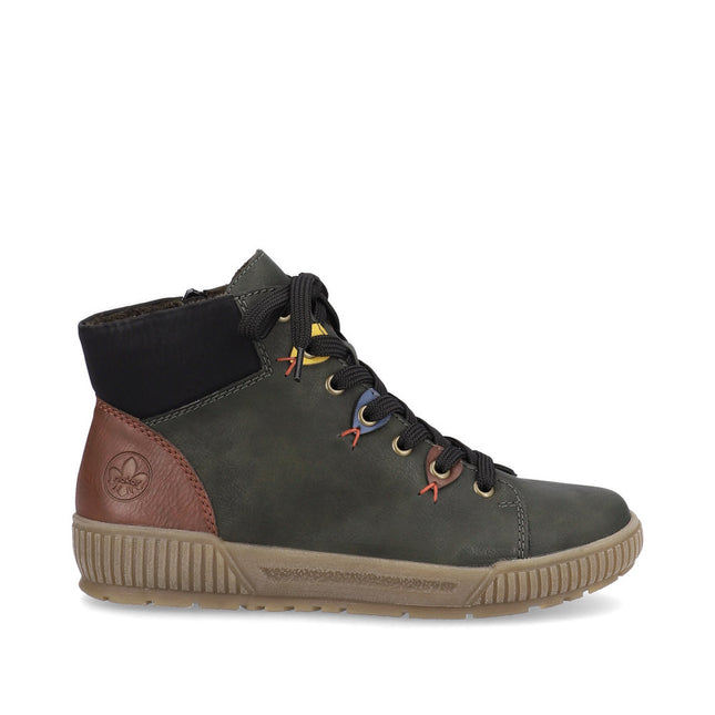 Rieker N0711-54 Green Womens Ankle Boot
