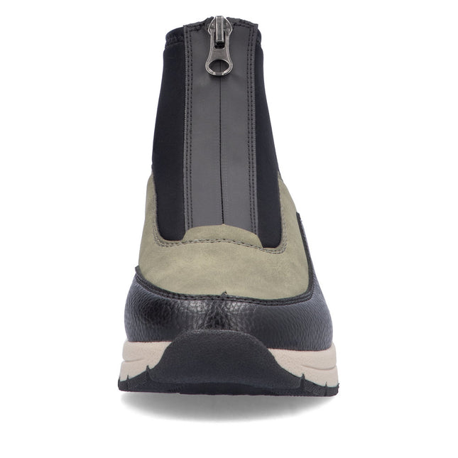 Rieker N9362-54 Green Womens Ankle Wedge Boot