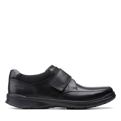 Clarks Cotrell Strap Black Smooth Leather - Standard Width