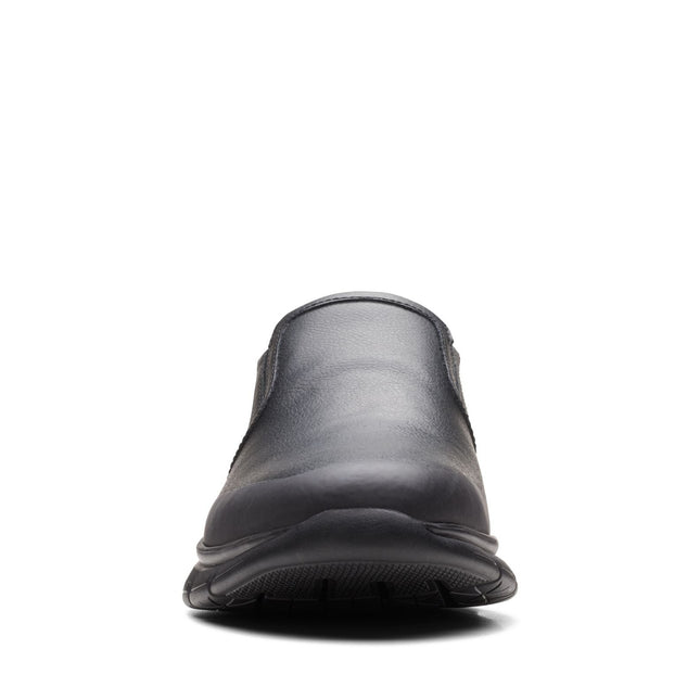 Clarks LT Slip Black Leather