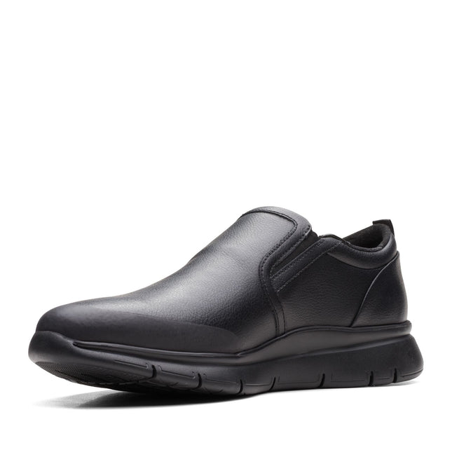 Clarks LT Slip Black Leather