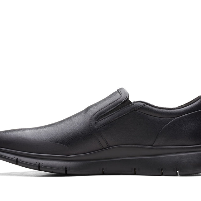 Clarks LT Slip Black Leather