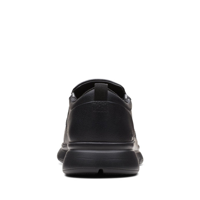 Clarks LT Slip Black Leather