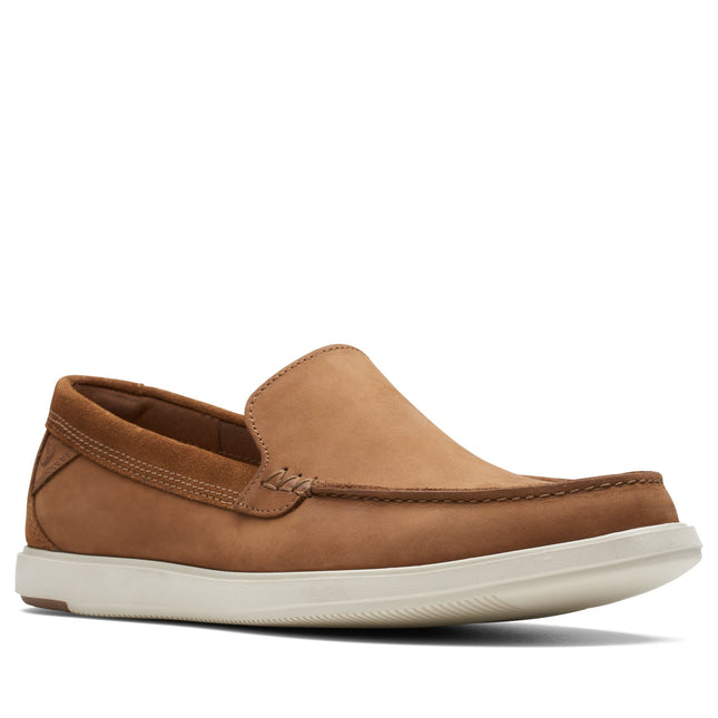 Clarks Bratton Loafer Dark Tan Nubuck