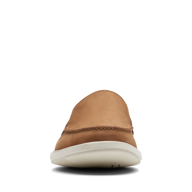 Clarks Bratton Loafer Dark Tan Nubuck