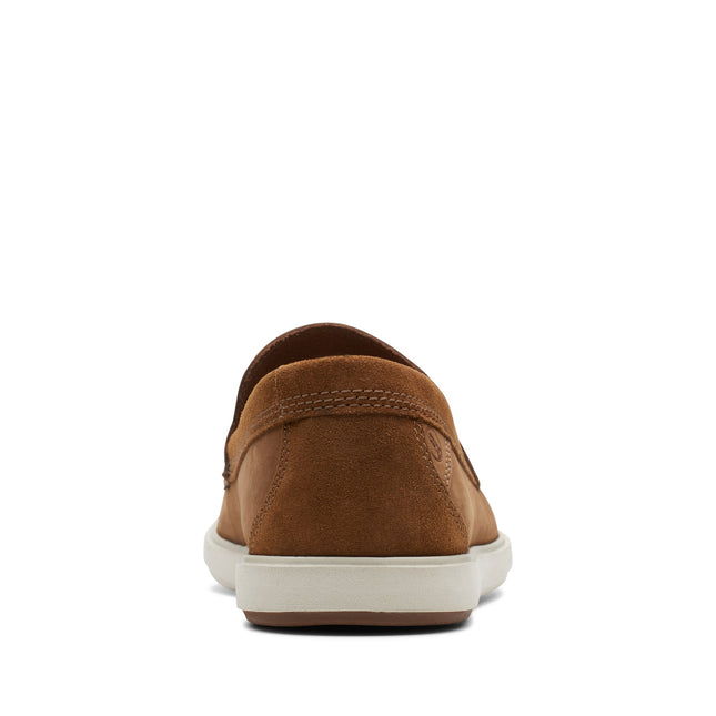 Clarks Bratton Loafer Dark Tan Nubuck