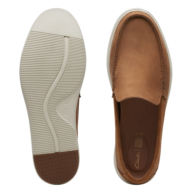 Clarks Bratton Loafer Dark Tan Nubuck