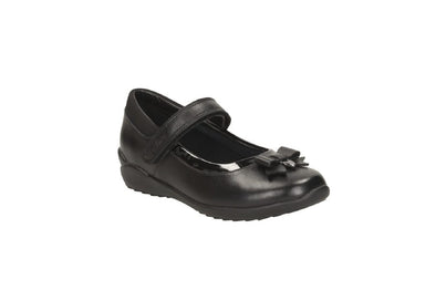 Clarks Ting Fever Inf Black Leather