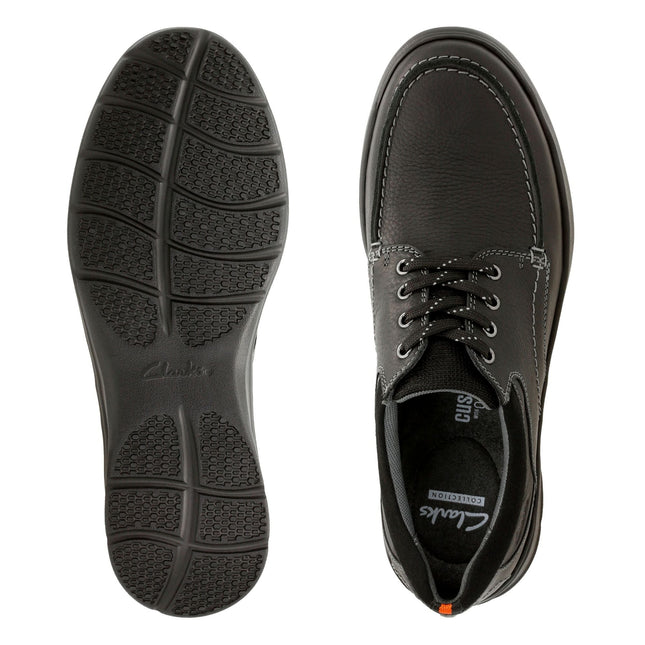Clarks Cotrell Edge Black Oily Leather - Standard Width