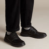 Clarks Cotrell Walk Black Oily Leather - Wide Width
