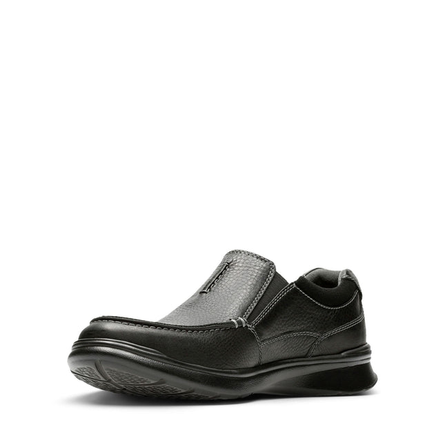 Clarks Cotrell Free Black Oily Leather - Wide Width - Lightweight & Long-lasting