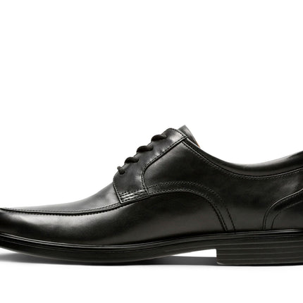 Clarks Un Aldric Park Black Leather - Wide Width