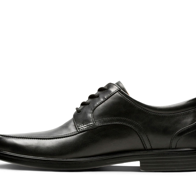 Clarks Un Aldric Park Black Leather - Wide Width