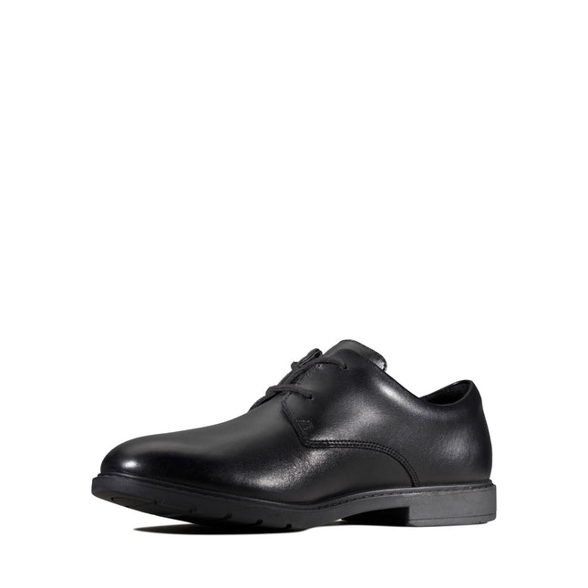 Clarks Scala Loop Youth  Black Leather - Wide Width