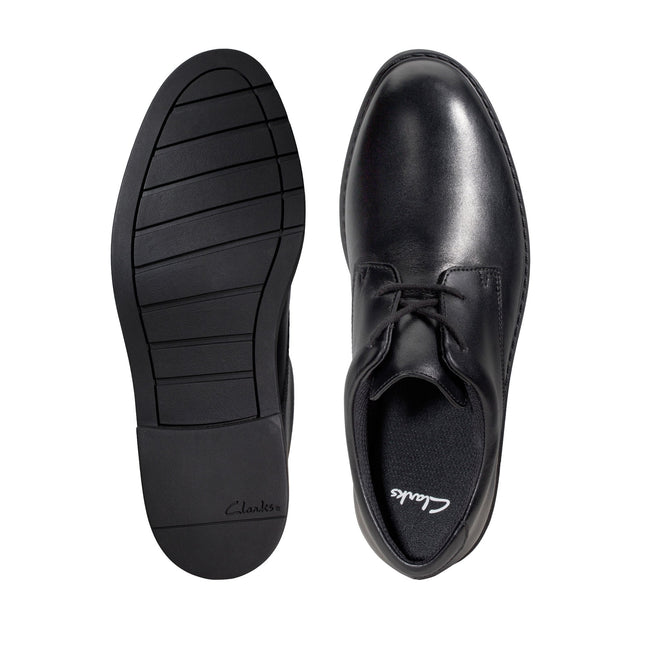 Clarks Scala Loop Youth  Black Leather - Wide Width