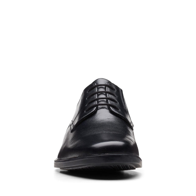 Clarks Howard Walk Black Leather - Wide Width