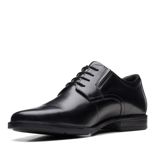 Clarks Howard Walk Black Leather - Wide Width