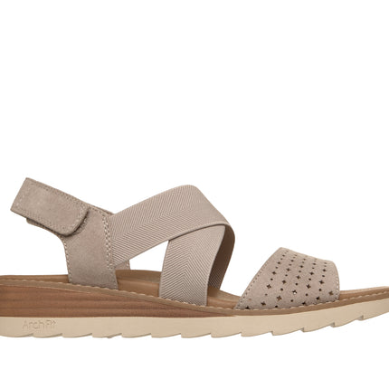 Skechers 113890 — ARCH FIT OASIS Arch Fit Perf Vamp Cross Strap Sandal TPE Beige