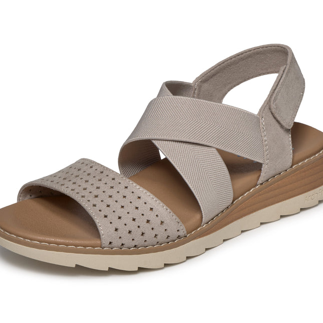 Skechers 113890 — ARCH FIT OASIS Arch Fit Perf Vamp Cross Strap Sandal TPE Beige