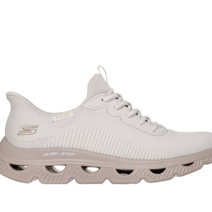 Skechers 117629 — SKECHERS SLIP-INS: BOBS SPORT ARC WAVES Slip-Ins Engineered Knit Bungee Glide-Step NAT Beige