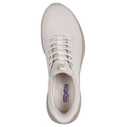 Skechers 117629 — SKECHERS SLIP-INS: BOBS SPORT ARC WAVES Slip-Ins Engineered Knit Bungee Glide-Step NAT Beige