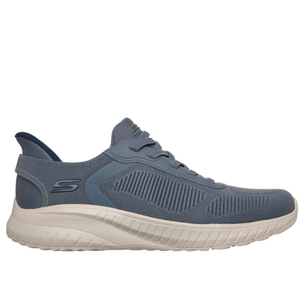 Skechers 118312 — SKECHERS SLIP-INS: BOBS SPORT SQUAD CHAOS - SOLID STEP SLT Blue Slip-Ins Engineered Knit Bungee Mens Trainers