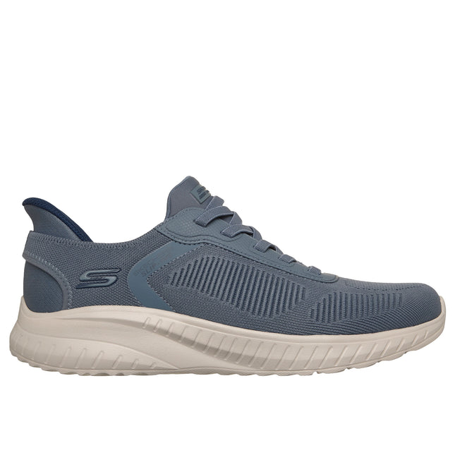 Skechers 118312 — SKECHERS SLIP-INS: BOBS SPORT SQUAD CHAOS - SOLID STEP SLT Blue Slip-Ins Engineered Knit Bungee Mens Trainers