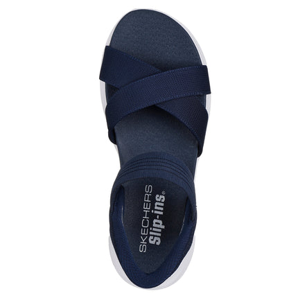 Skechers 119975 — SKECHERS SLIP-INS: ULTRA FLEX 3.0 - NEVER Slip-Ins Cross Band Sling Back W/ Yoga Foam NVY Blue Ladies Sandals
