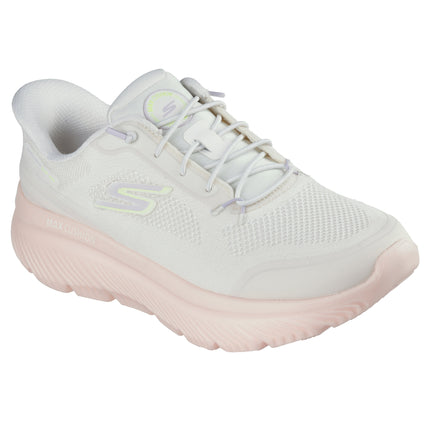 Skechers 125881 - SKECHERS SLIP-INS: GO WALK MAX CUSHIONING HYPER Slip-Ins Two Toned Engineered Mesh Bungee NAT Beige Ladies Trainers