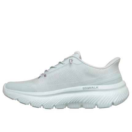 Skechers 125881 — SKECHERS SLIP-INS: GO WALK MAX CUSHIONING HYPER Slip-Ins Two Toned Engineered Mesh Bungee SLT Blue Ladies Trainers