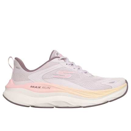 Skechers 129202 — MAX CUSHIONING MAX RUN - PACEWAVE Engineered Mesh Lace Up W/ Hotmelt Details & Goodyear Rubber LAV Purple Ladies Trainers