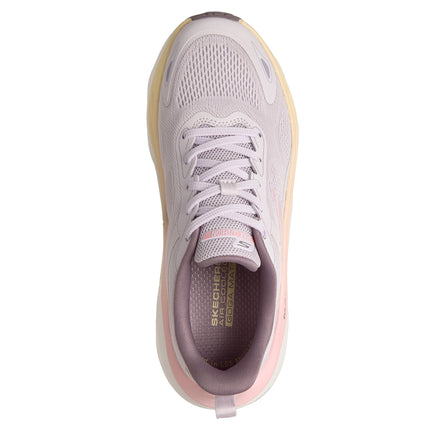 Skechers 129202 — MAX CUSHIONING MAX RUN - PACEWAVE Engineered Mesh Lace Up W/ Hotmelt Details & Goodyear Rubber LAV Purple Ladies Trainers