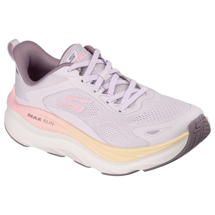 Skechers 129202 — MAX CUSHIONING MAX RUN - PACEWAVE Engineered Mesh Lace Up W/ Hotmelt Details & Goodyear Rubber LAV Purple Ladies Trainers