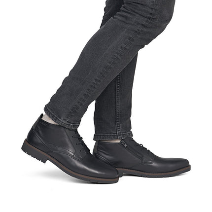 Rieker 13902-00 Mens Black Low Top Boots
