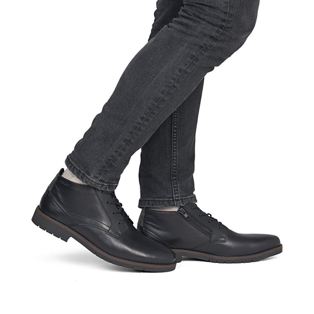 Rieker 13902-00 Mens Black Low Top Boots