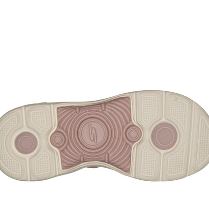 Skechers 140844 — GO WALK ARCH FIT 2.0 SANDAL Slip-Ins Shiny Yarn Knit Quarter Strap Sandal W/ Quilted Footbed Pink Ladies Sandals