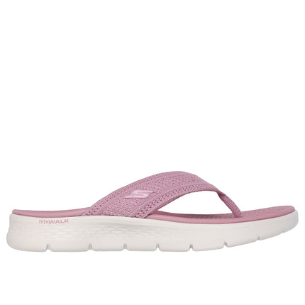 Skechers 141459 — GO WALK FLEX SANDAL - HOLLY Quick-Dry Textured Knit 3 Point Sandal Pink Ladies Slides Sandals