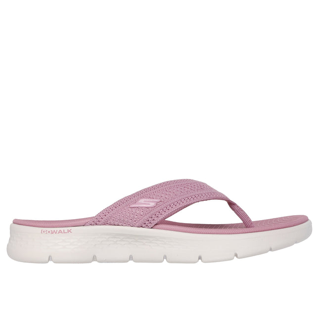 Skechers 141459 — GO WALK FLEX SANDAL - HOLLY Quick-Dry Textured Knit 3 Point Sandal Pink Ladies Slides Sandals