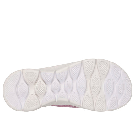 Skechers 141459 — GO WALK FLEX SANDAL - HOLLY Quick-Dry Textured Knit 3 Point Sandal Pink Ladies Slides Sandals