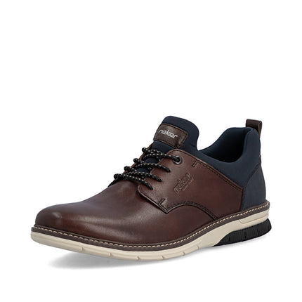 Rieker 14454-26 Brown  / Navy Casual Mens Slip-On Shoes