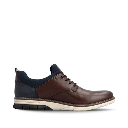 Rieker 14454-26 Brown  / Navy Casual Mens Slip-On Shoes