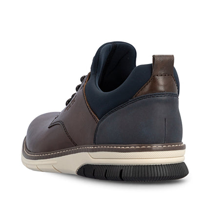 Rieker 14454-26 Brown  / Navy Casual Mens Slip-On Shoes