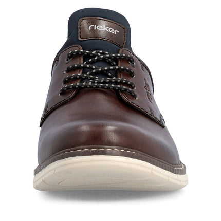 Rieker 14454-26 Brown  / Navy Casual Mens Slip-On Shoes