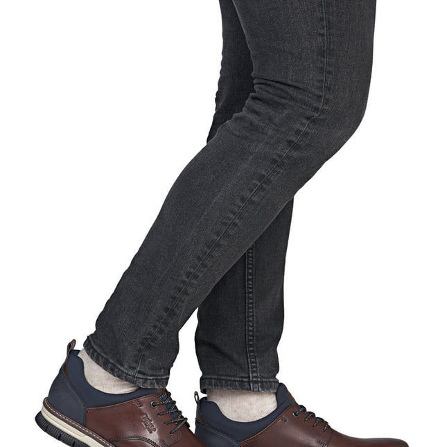 Rieker 14454-26 Brown  / Navy Casual Mens Slip-On Shoes