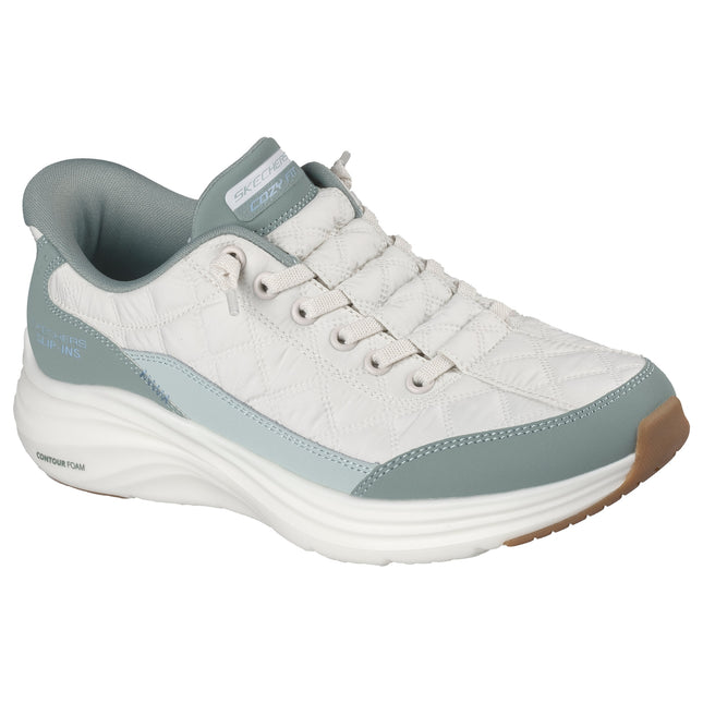 Skechers 150404 — SKECHERS SLIP-INS: CONTOUR FOAM - COZY  FIT Cozy Fit Knotted Bungee Slip-In W/ Air-Cooled Mf SAGE Green