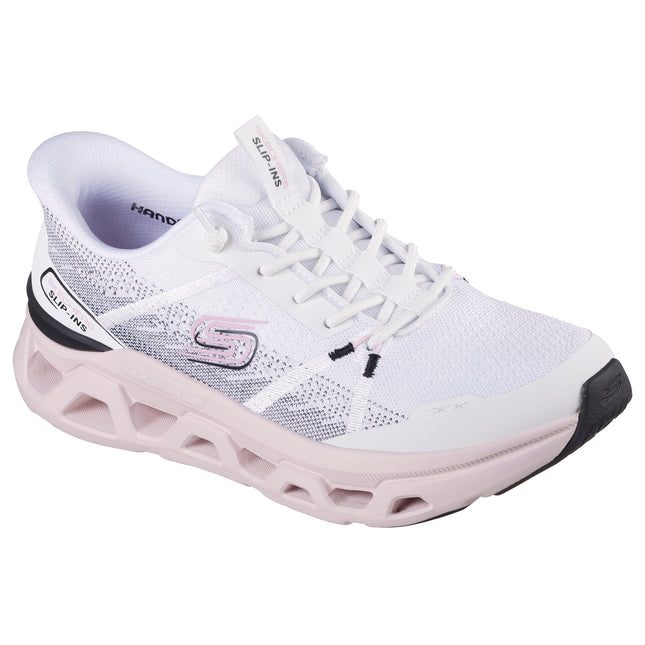 Skechers 150513 Glide - Step Altus - Fast Lane White Pink Slip-ins