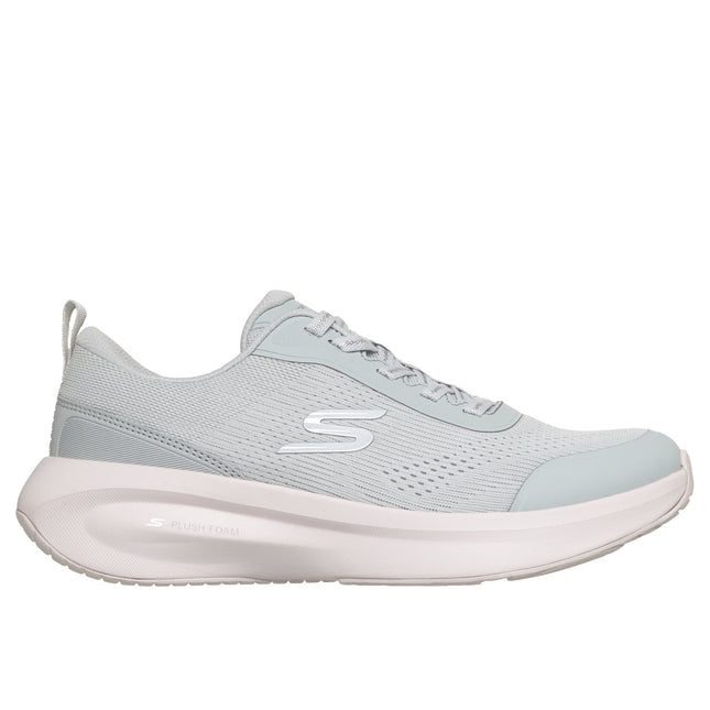 Skechers 150572 — SKECHERS PLUSH FOAM Engineered Mesh Lace-Up W/Air-Cooled Mf GYPK Grey Ladies Trainers