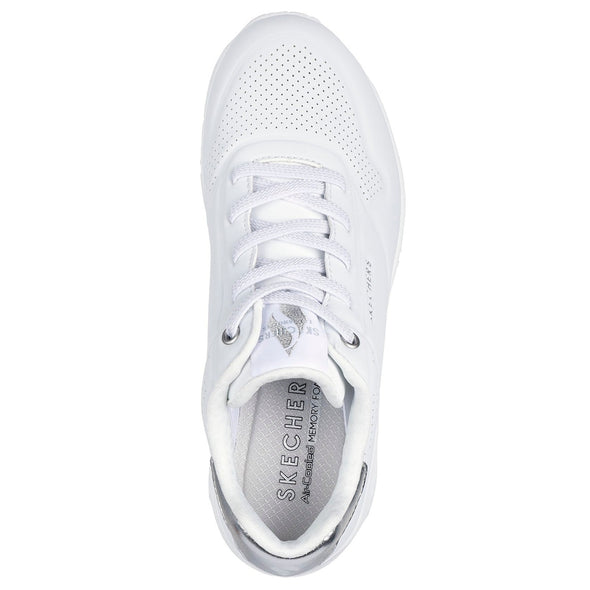 Skechers Uno - Shimmer Away -  White / Silver
